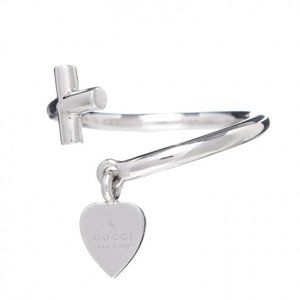 AUTHENTIC GUCCI 18K CROSS & HEART CONTRAIRE RING
